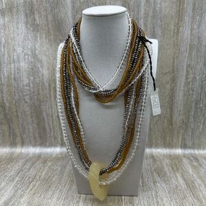 NWT Joan & David Necklace Multi-Strand Beaded Chunky Statement